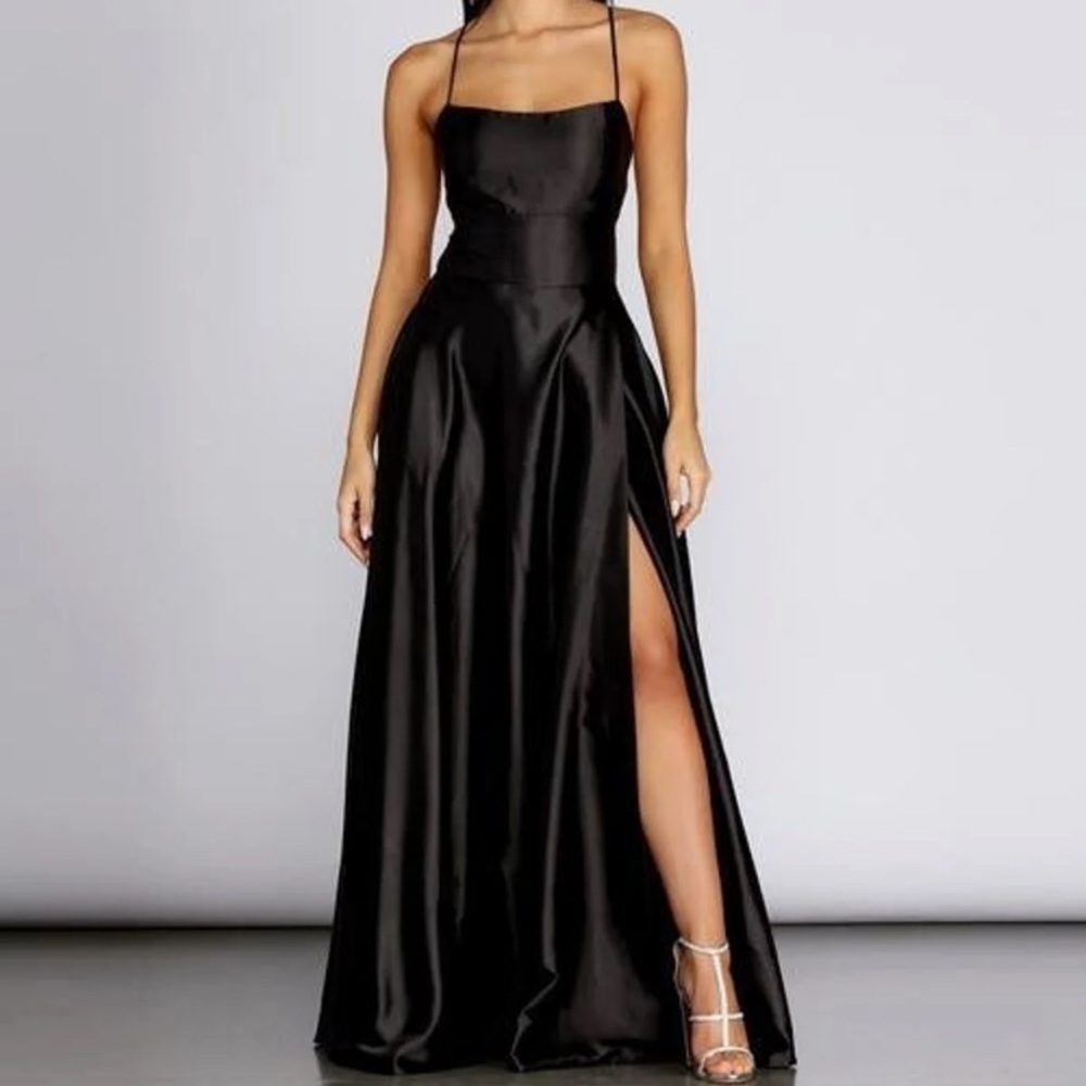 Windsor Black Gown wth slit